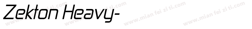 Zekton Heavy字体转换
